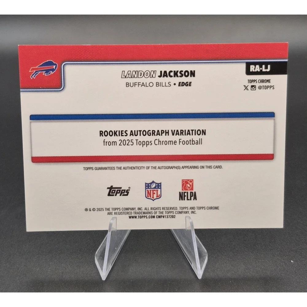 2025 Topps Landon Jackson RA-LJ Landon Jackson Pink Refractor Rookie Auto /250